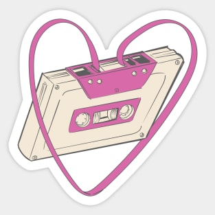 Old Music Love - Cute Music Casette Sticker